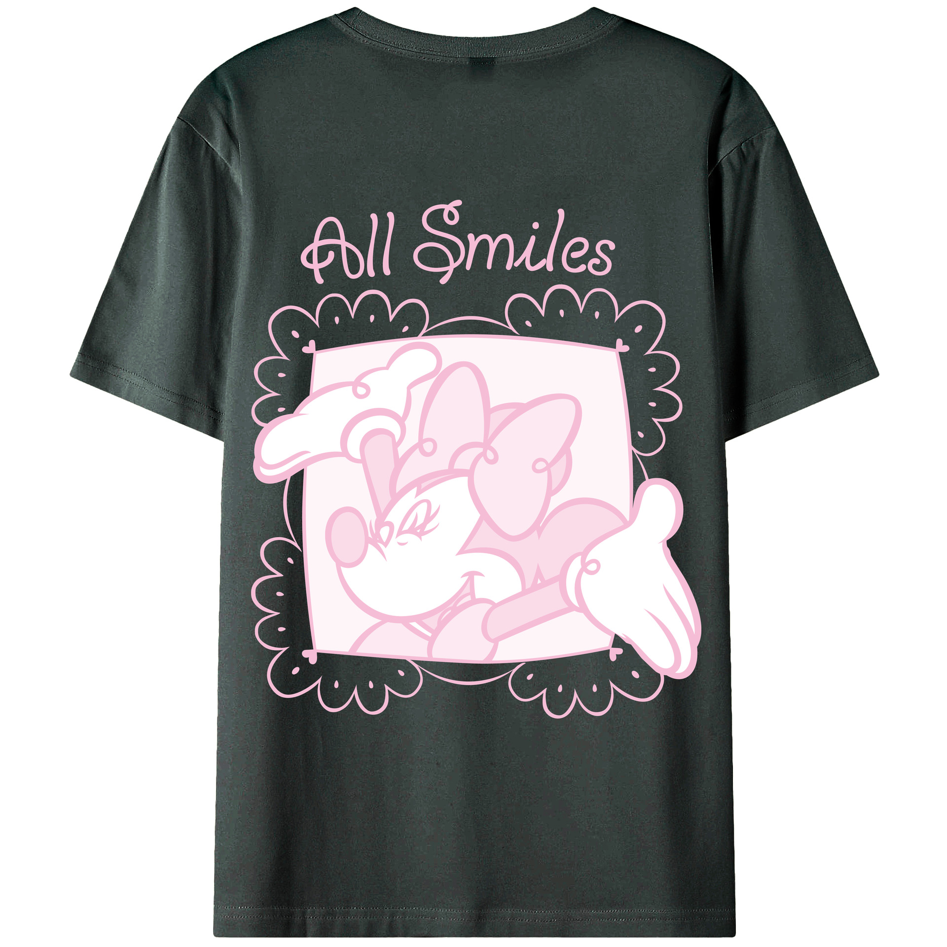 ミッキーマウス Mickey Mouse 綿100％ メンズ半袖Tシャツ（バックプリント） 通気性